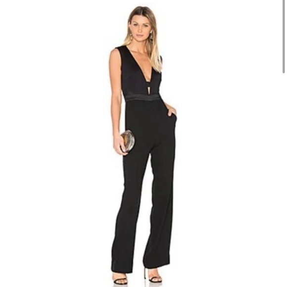 Diane Von Furstenberg Kyara Tux Jumpsuit in Black - Picture 4 of 9